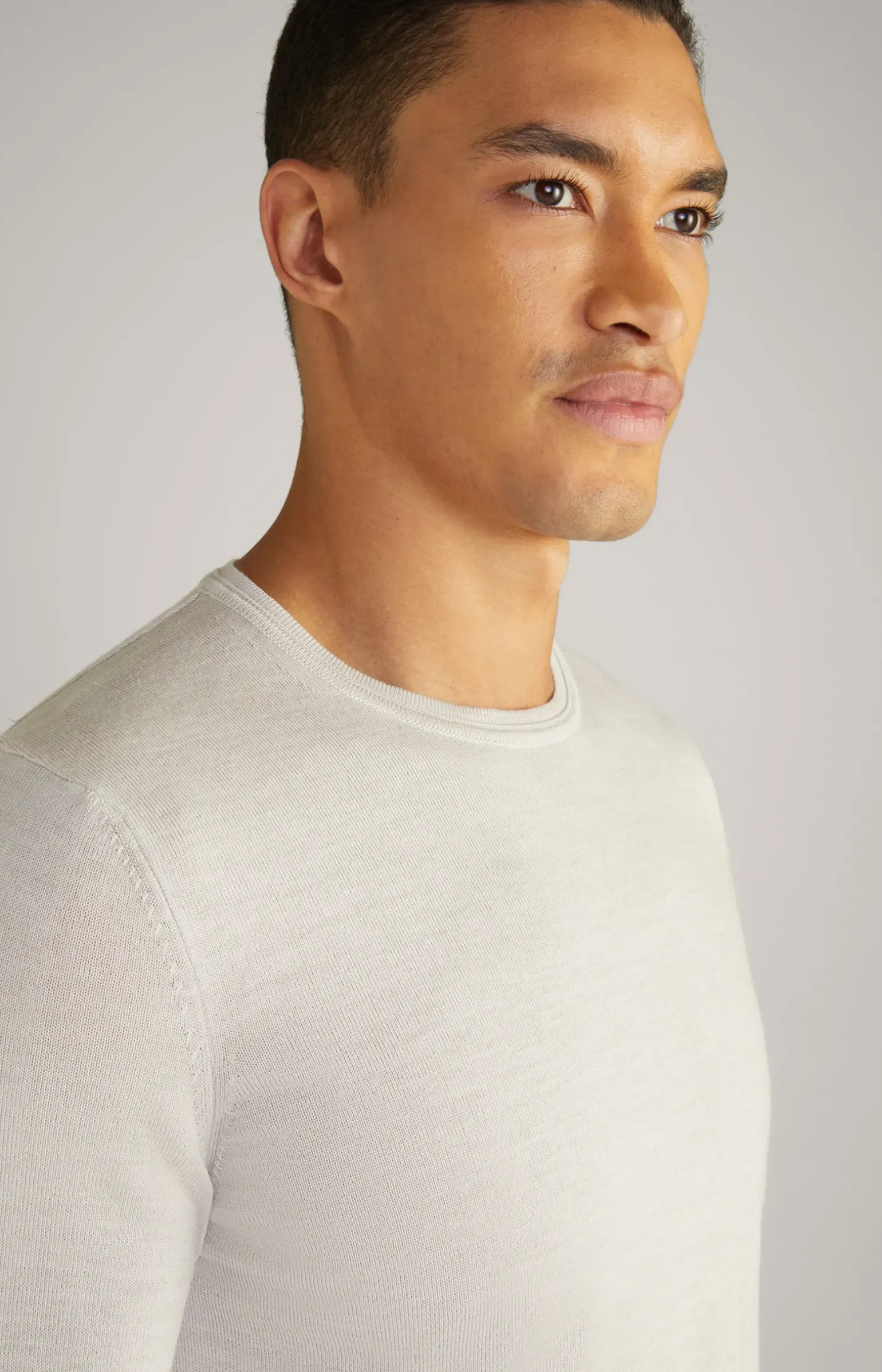 Merinowoll-Pullover Denny in Beige