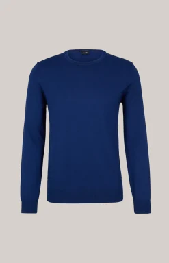 Merinowoll-Pullover Denny in Blau