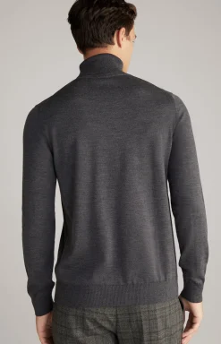 Merinowoll-Pullover Donte in Anthrazit