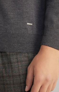 Merinowoll-Pullover Donte in Anthrazit