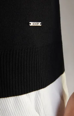 Merinowoll-Rollkragenpullover Donte in Schwarz