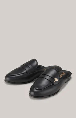 Mule Unico Aperta in Schwarz