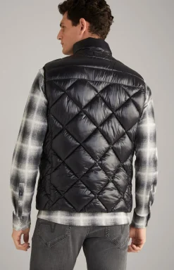 Nylon-Steppweste Vanor in Schwarz