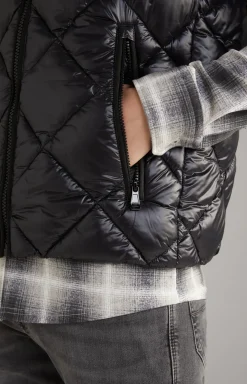 Nylon-Steppweste Vanor in Schwarz