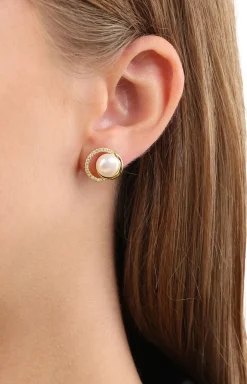 Ohrstecker mit Perle in Gold