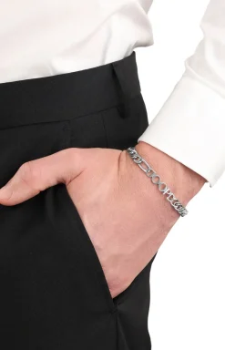 Panzer-Armband in Silber