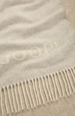Plaid JOOP! FINE-DOUBLEFACE in Creme-Natur