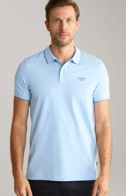 Poloshirt Agnello in Hellblau
