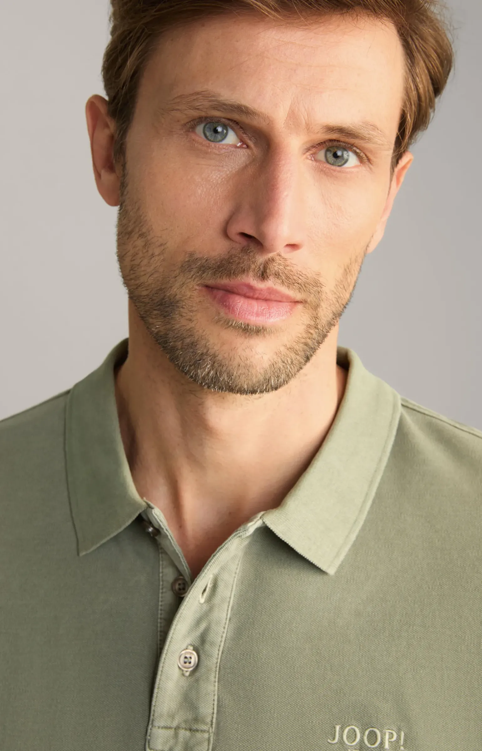 Poloshirt Ambrosio in Oliv