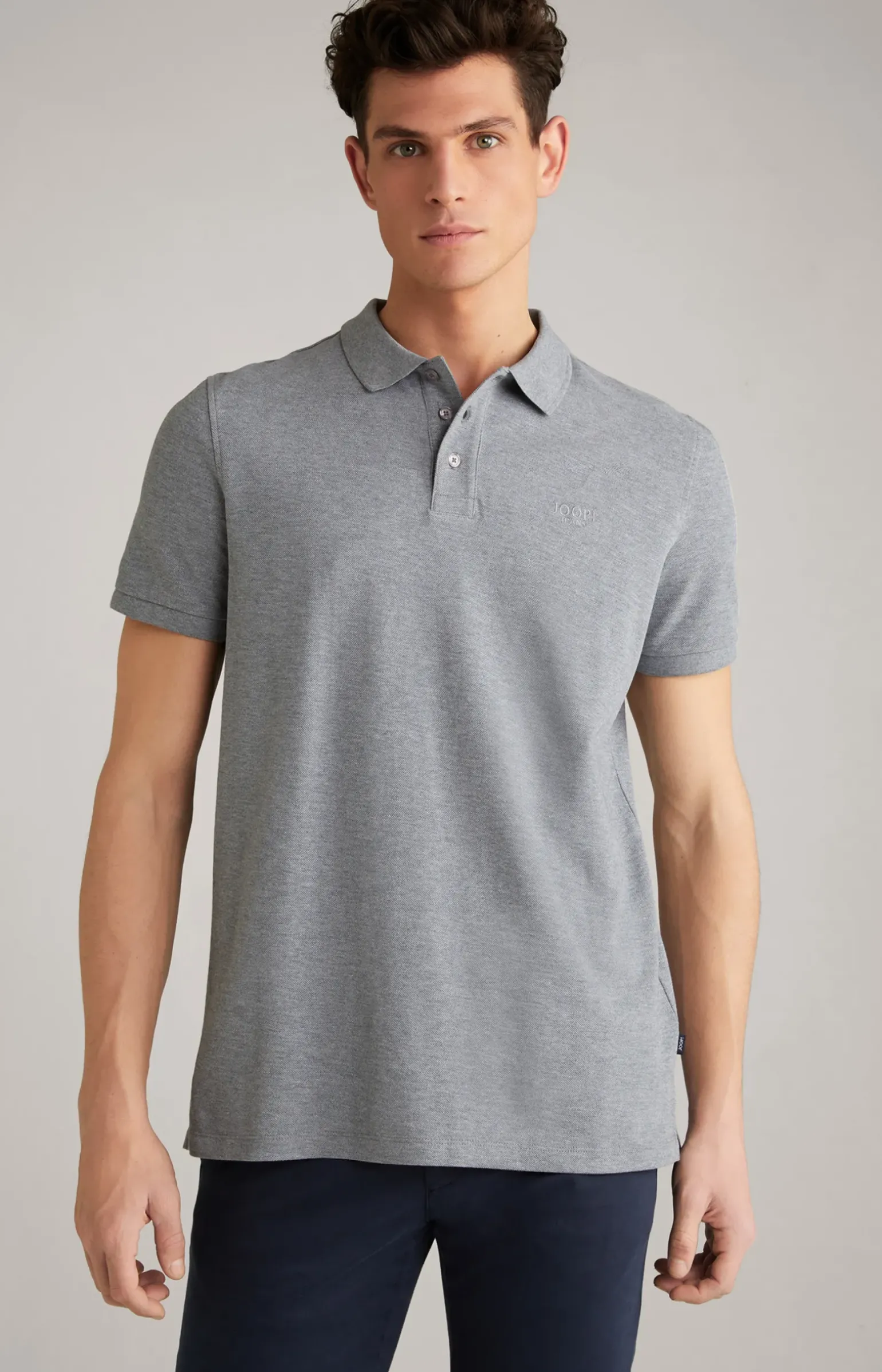 Poloshirt Beeke in Silbergrau