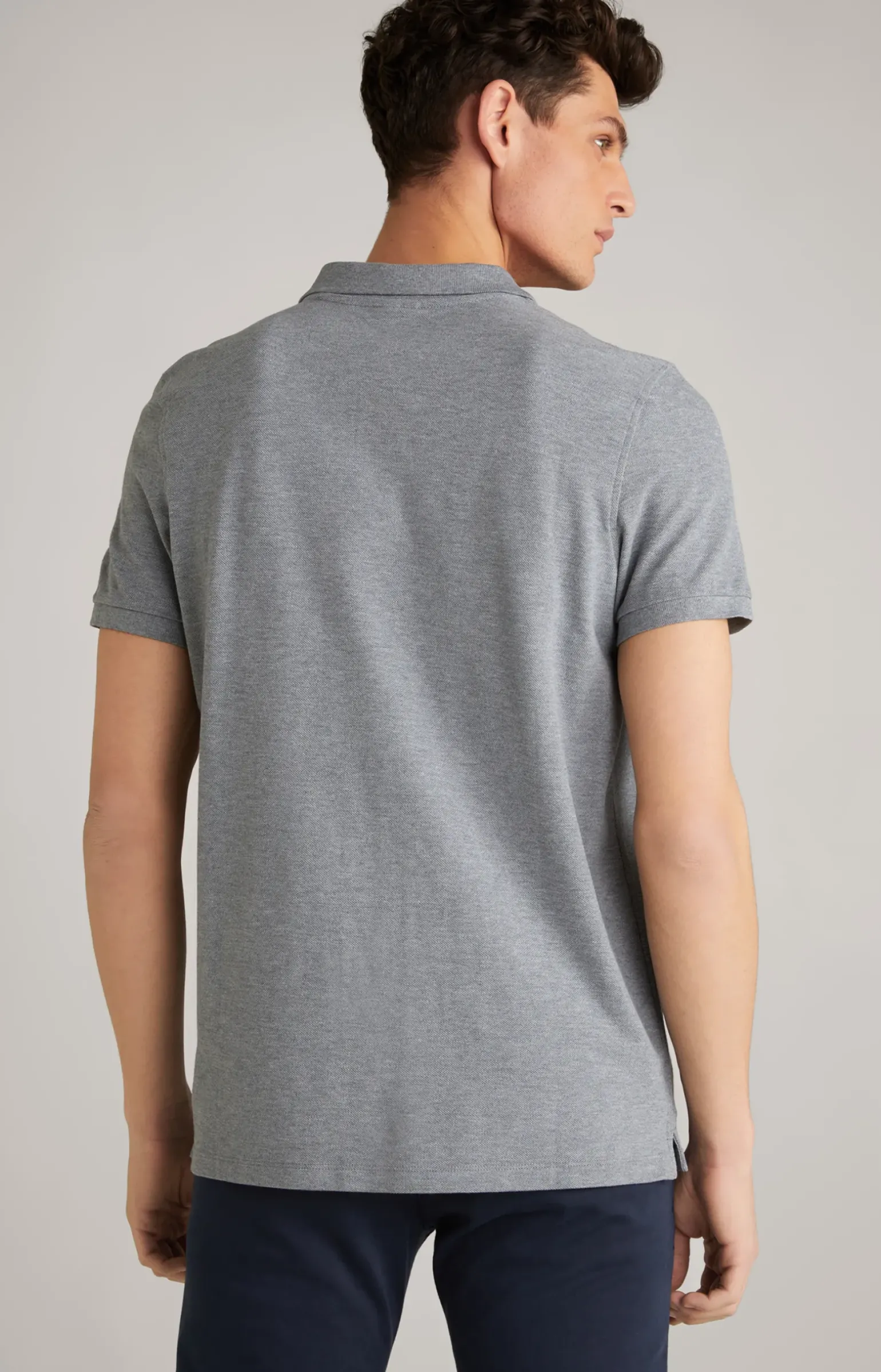 Poloshirt Beeke in Silbergrau