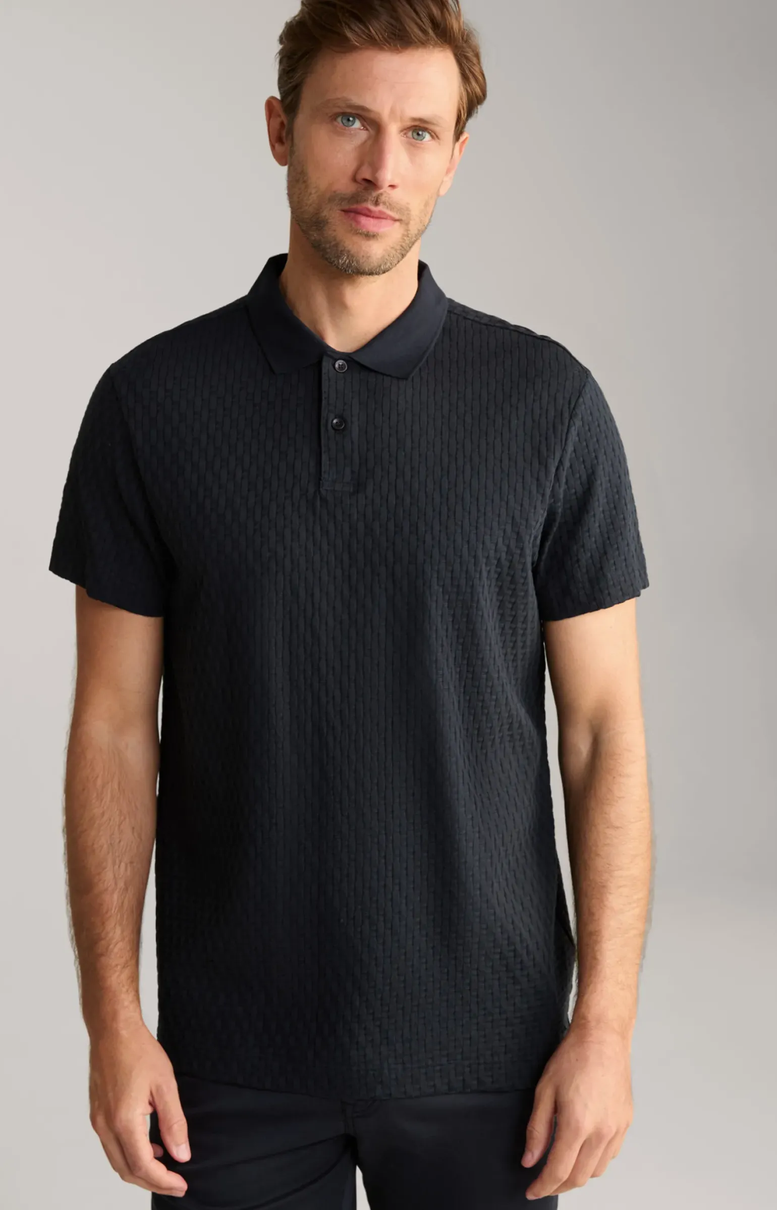 Poloshirt Boris in Navy strukturiert