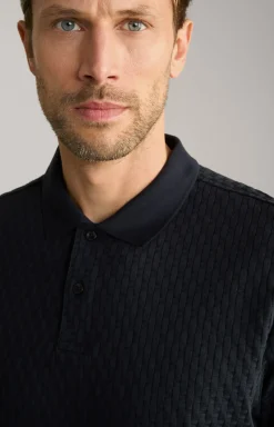 Poloshirt Boris in Navy strukturiert