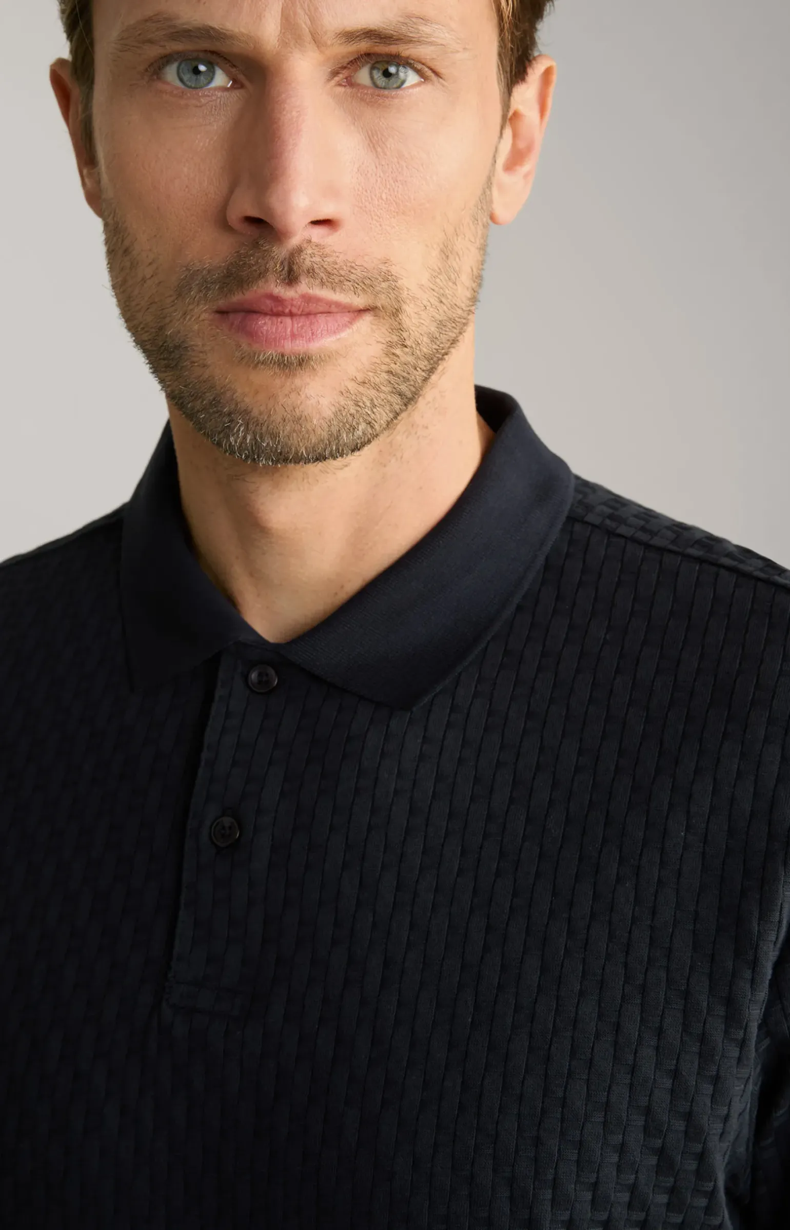 Poloshirt Boris in Navy strukturiert