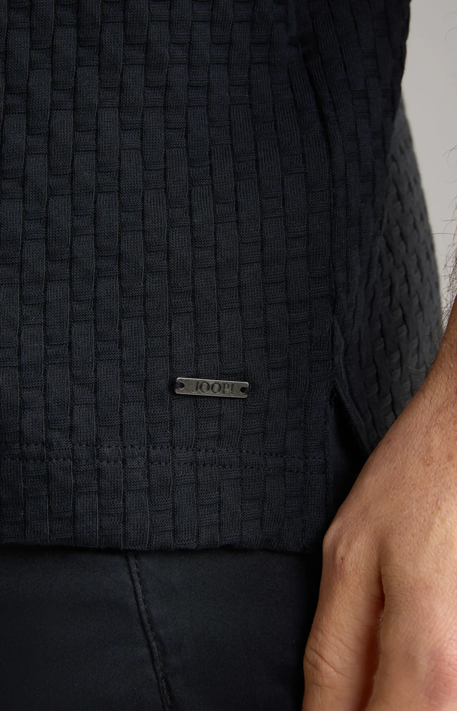 Poloshirt Boris in Navy strukturiert