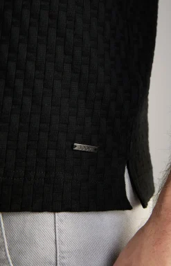 Poloshirt Boris in Schwarz strukturiert