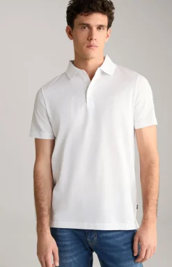 Poloshirt Pacey in Weiß strukturiert