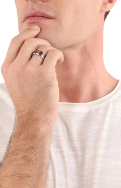 Ring in Silber/Braun