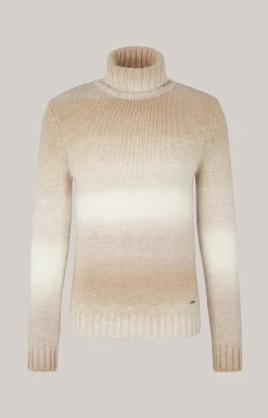 Rollkragenpullover Bores in Beige meliert