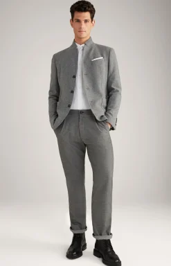 Sakko Hankez in Grau meliert gestreift