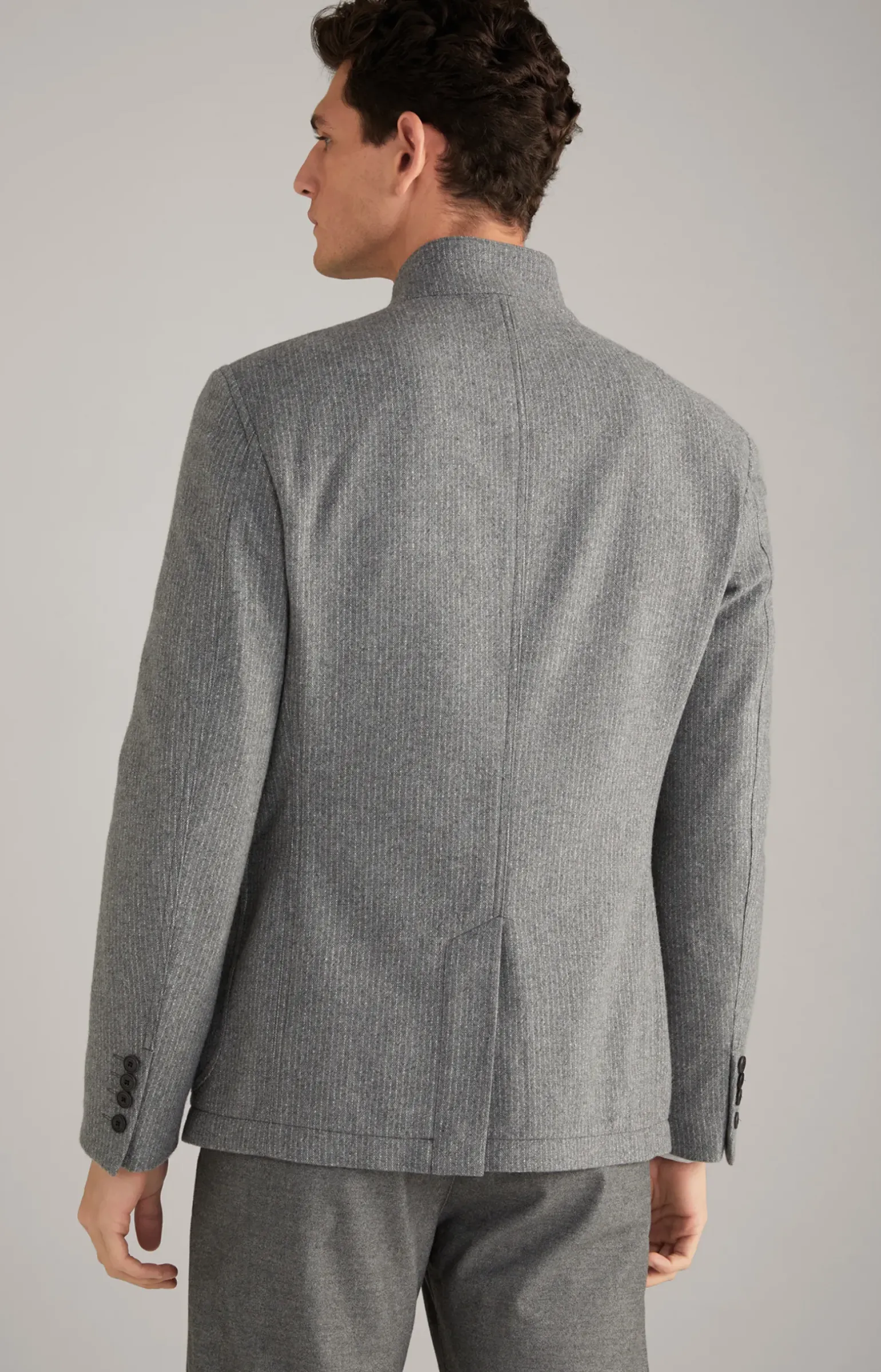 Sakko Hankez in Grau meliert gestreift