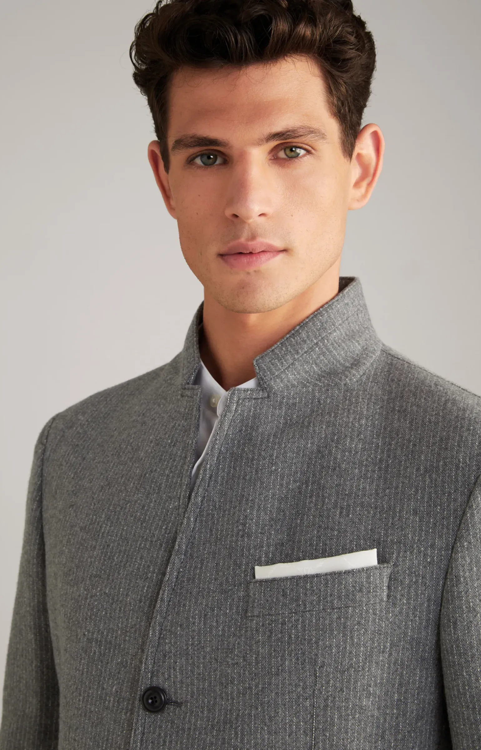 Sakko Hankez in Grau meliert gestreift