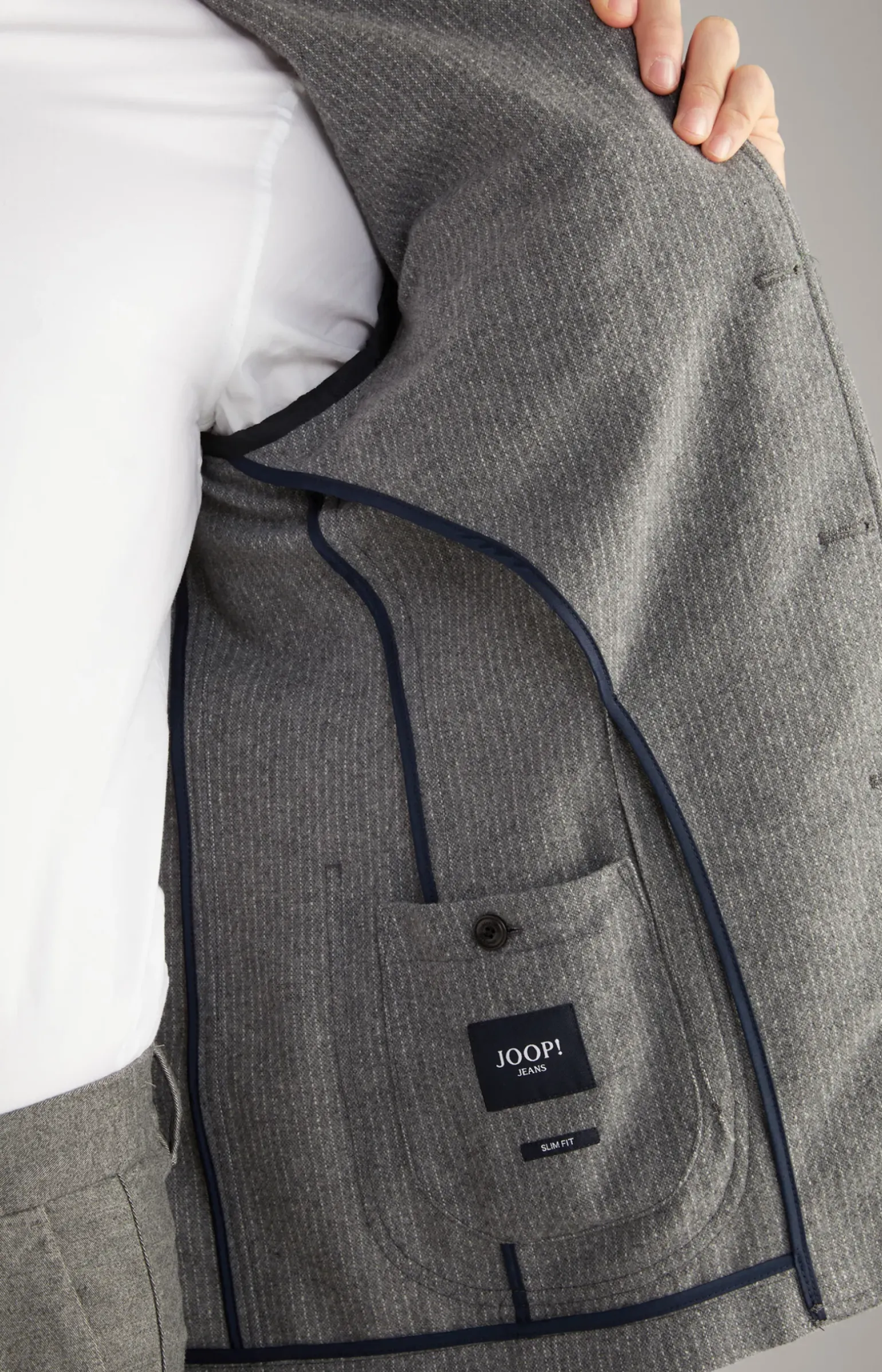 Sakko Hankez in Grau meliert gestreift