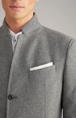 Sakko Hankez in Grau meliert gestreift