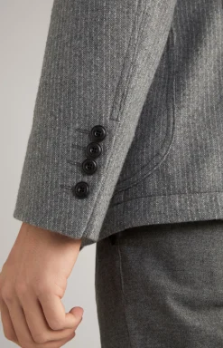 Sakko Hankez in Grau meliert gestreift