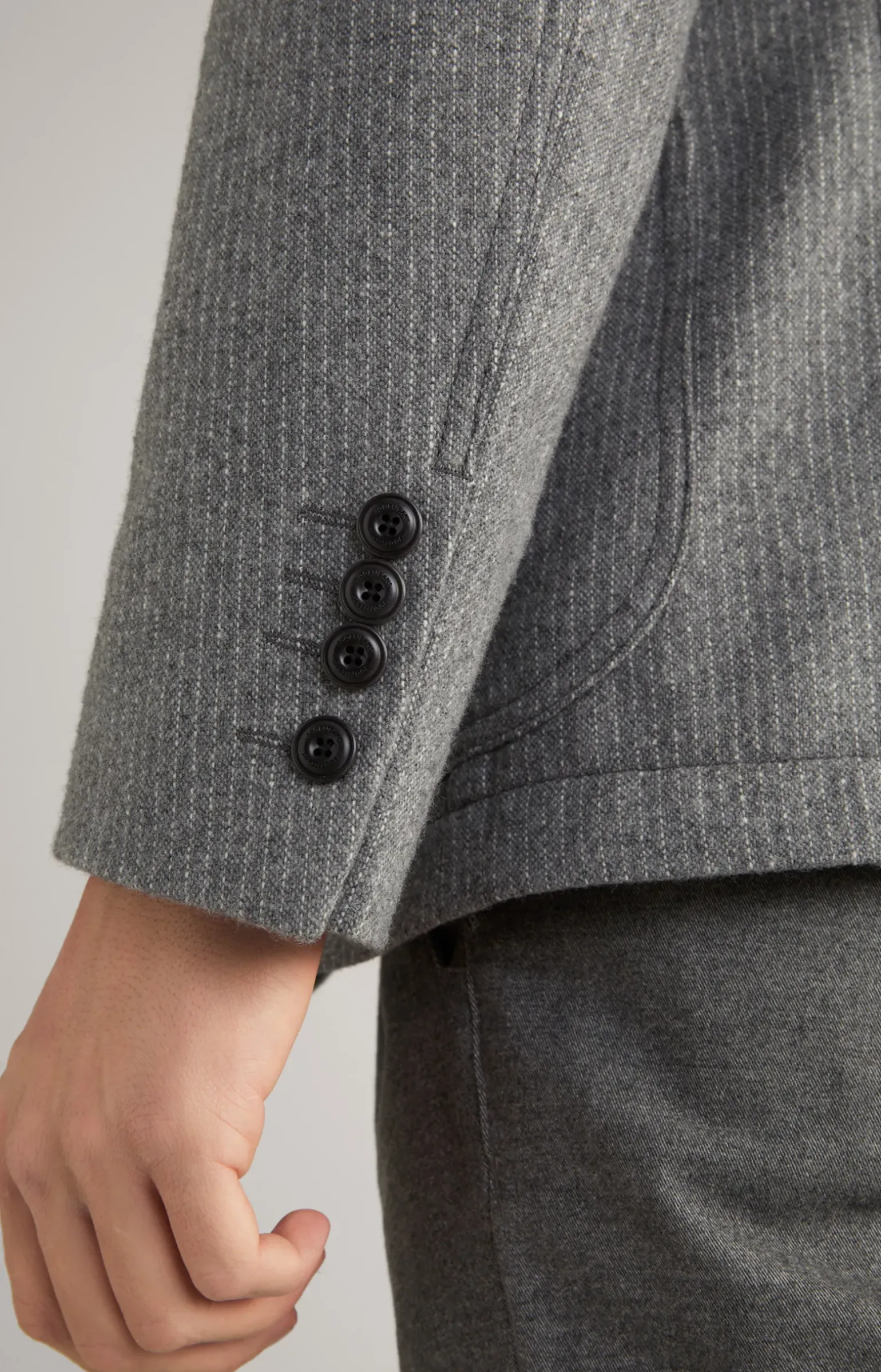 Sakko Hankez in Grau meliert gestreift