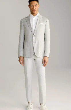 Sakko Hoverest in Creme-Hellgrau gemustert