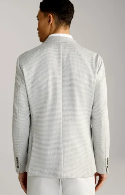 Sakko Hoverest in Creme-Hellgrau gemustert