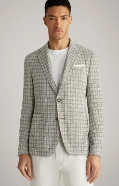 Sakko Hoverest in Weiß/Grau gemustert