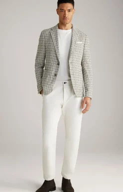 Sakko Hoverest in Weiß/Grau gemustert