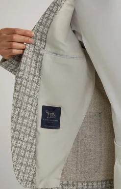 Sakko Hoverest in Weiß/Grau gemustert