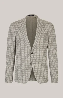 Sakko Hoverest in Weiß/Grau gemustert