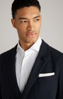 Sakko Lenderson in Navy strukturiert