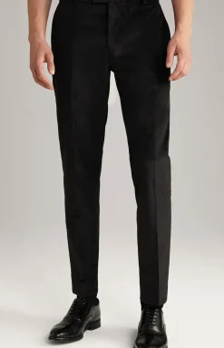 Samt-Baukastenhose Blayr in Schwarz