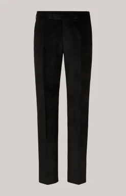 Samt-Baukastenhose Blayr in Schwarz