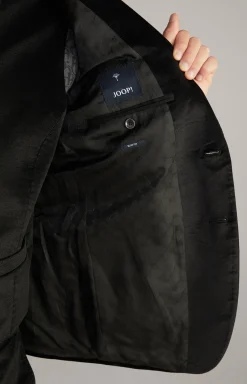 Samt-Baukastensakko Hawker in Schwarz