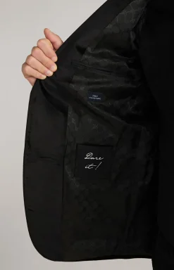 Samt-Baukastensakko Hawker in Schwarz