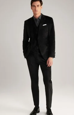 Samt-Weste Weazer in Schwarz