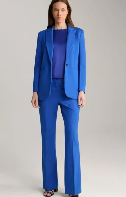 Satin-Blusenshirt in Blau