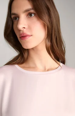 Satin-Blusenshirt in Rosa