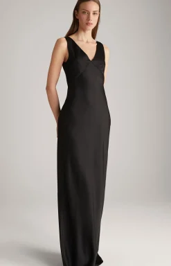 Satinkleid in Schwarz