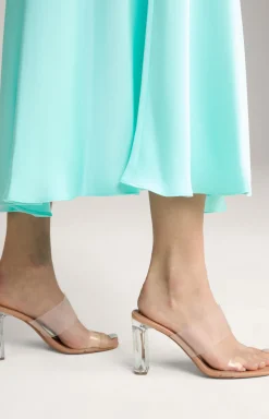 Satin-Rock in Türkis