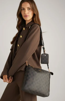 Schultertasche Cortina Piazza Jasmina in Braun/Schwarz