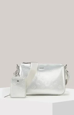 Schultertasche Decoro Lucente Jasmina in Silber