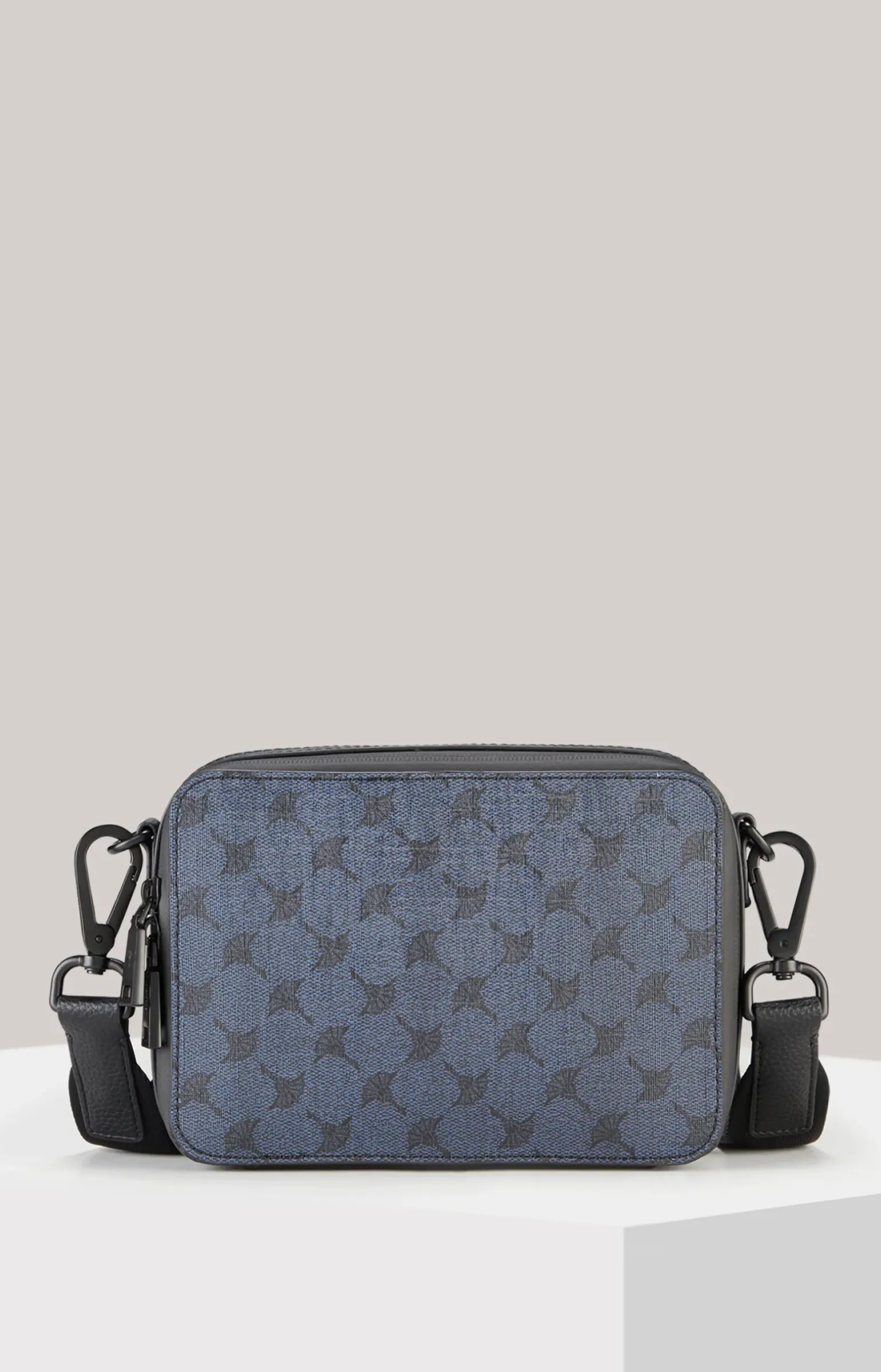 Schultertasche Mazzolino Paolo in Dunkelblau gemustert