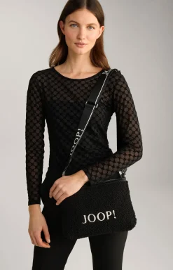 Schultertasche Mazzolino Pelo Wren in Schwarz